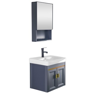Foto 7 | Foto 7 | Set De Mueble Para Baño Con Espejo Y Grifería Atlantic Azul
