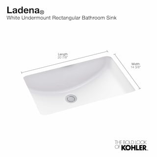 Foto 6 | Foto 6 | Lavabo De Baño Kohler Ladena 2214-0, Bajo Encimera, Blanco, 50 X 36 Cm - Venta Internacional.