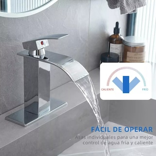Foto 3 | Foto 3 | Lavabo Grifo Baño Llave Monomando Plata Xtellar