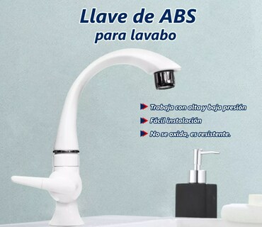 Foto 4 | Foto 4 | Llave Monomando Grifo Abs Individual Lavabo Blanco Xtellar