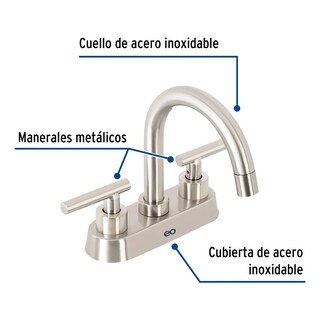 Foto 2 | Foto 2 | Llave Mezcladora Para Lavabo Con Manerales De Palanca Eo Safe Imports Esi-18885 Plata