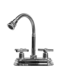 Foto 1 | Foto 1 | Mezcladora Duomando Para Lavabo, Cuello Flexible, Maneral Cruceta