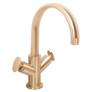 Foto 1 | Foto 1 | Mezcladora De Monoblock Doble Comando Para Lavabo Dorada 8” Mod. Savona - Satín Niquel