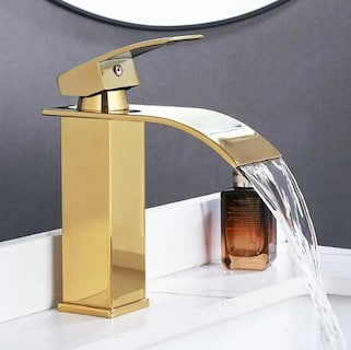 Foto 3 | Foto 3 | Mezcladora De Lavabo Xtellar En Dorado Elegante Para Baño Con Efecto Cascada
