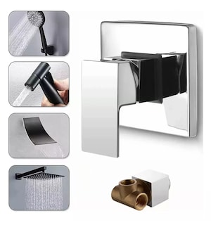 Foto 2 | Foto 2 | Mezcladora De Baño/llave Monomando Regadera Latón Cromado, Plata