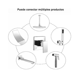 Foto 3 | Foto 3 | Mezcladora De Baño/llave Monomando Regadera Latón Cromado, Plata