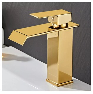 Foto 4 | Foto 4 | Grifo de Baño Belug Dorado en Cascada Lavabo Mezclador Monomando
