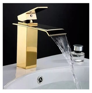 Foto 5 | Foto 5 | Grifo de Baño Belug Dorado en Cascada Lavabo Mezclador Monomando