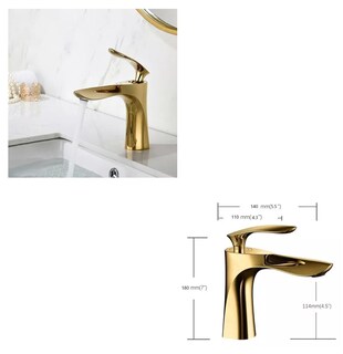 Foto 4 | Foto 4 | Grifo Mezclador De Baño Belug Casacata Dorado Brillante