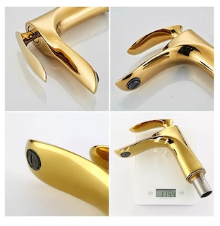 Foto 2 | Foto 2 | Grifo Mezclador De Baño, Casacata, Dorado Brillante, De Una Sola Manija Dorado