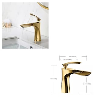 Foto 4 | Foto 4 | Grifo Mezclador De Baño, Casacata, Dorado Brillante, De Una Sola Manija Dorado