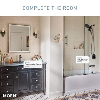 Foto 4 | Foto 4 | Grifo Para Lavabo De Baño Moen Meena, Negro Mate, Con Placa De Cubierta 847 - Venta Internacional.