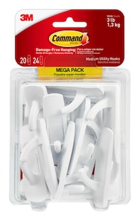 Foto 1 | Foto 1 | Ganchos Utilitarios Wall Hooks Command De Tamaño Mediano Con Tiras Adhesivas - Venta Internacional.