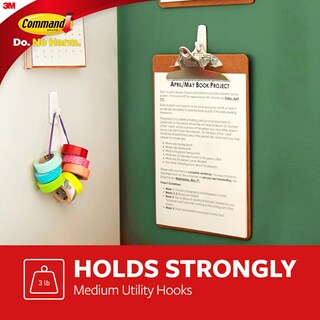 Foto 3 | Foto 3 | Ganchos Utilitarios Wall Hooks Command De Tamaño Mediano Con Tiras Adhesivas - Venta Internacional.