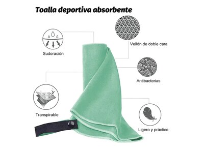 Foto 2 | Foto 2 | Pack De 3 Toallas Xtellar Deportivas Y De Playa Microfibra, Ultra Absorbentes Y De Secado Rápido