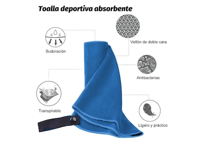 Foto 2 | Foto 2 | Pack De 3 Toallas Xtellar Deportivas Y De Playa Microfibra, Ultra Absorbentes Y De Secado Rápido