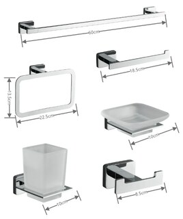 Foto 2 | Foto 2 | Set De Accesorios Xtellar Para Baño Modernos Y Elegantes Toalleros De 60cm Color Plata En Acero Inoxidable