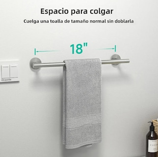 Foto 3 | Foto 3 | Elegante Toallero De Baño Xtellar En Plata Cepillada