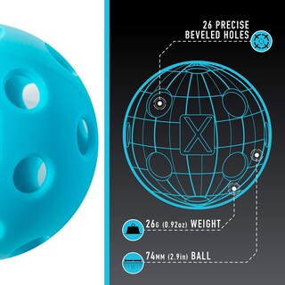 Foto 2 | Foto 2 | Pickleball Franklin Sports X-26 Indoor, Paquete De 12 Unidades, Azul - Venta Internacional.