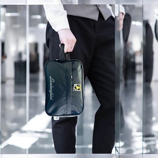 Foto 3 | Foto 3 | Bolso Neceser De Mano Para Caballero Bandolera Lamborghini Negra