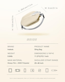 Foto 2 | Foto 2 | Bandolera Inateck Bandolera X 3 L Resistente Al Agua, Color Beige - Venta Internacional.
