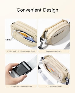 Foto 5 | Foto 5 | Bandolera Inateck Bandolera X 3 L Resistente Al Agua, Color Beige - Venta Internacional.