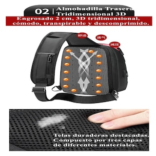 Foto 3 | Foto 3 | Mochila Cruzada Bandolera Para Hombre Hombro Carga Usb Lab.g, Negro