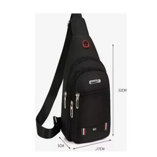Foto 2 | Foto 2 | Mochila Informal Bolso Cruzado Pecho Eo Safe Imports Esi-19601 Negro