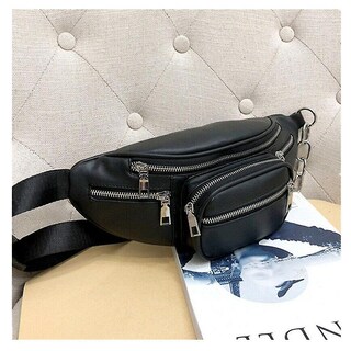 Foto 4 | Foto 4 | Riñonera Huoguo De Piel Sintética Para Mujer Y Hombre Color Negro - Venta Internacional.