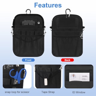 Foto 4 | Foto 4 | Riñonera Para Enfermera Bovke Con Bolsillos Para Equipo Médico  Color Negro - Venta Internacional.