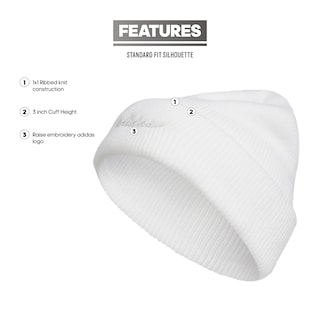 Foto 2 | Foto 2 | Gorro Adidas Script Para Mujer, Invierno, Blanco/gris Transparente - Venta Internacional.
