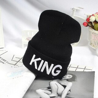 Foto 1 | Foto 1 | Gorra De Punto Huoguo Cálida Blanca Para Invierno Con Letra King Bordada - Venta Internacional.