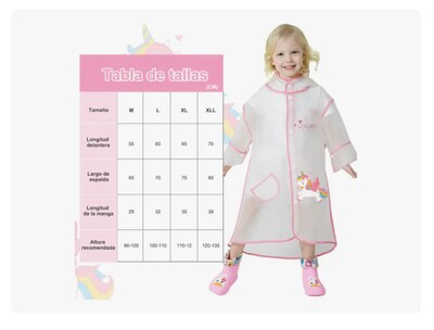Foto 4 | Foto 4 | Lmpermeable Xtellar De Cuerpo Completo Para Niños Poncho Lmpermeable