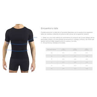 Foto 5 | Foto 5 | Camiseta Faja De Hombre Cuello Redondo Con Mangas Negra I Love Shape M4003 T Ch