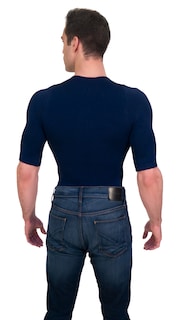 Foto 2 | Foto 2 | Camiseta Faja De Hombre Cuello Redondo Con Mangas Azul I Love Shape M4003 T Xxg