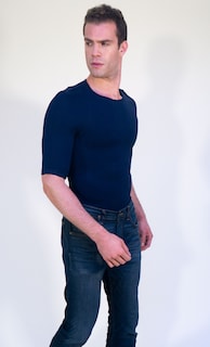 Foto 3 | Foto 3 | Camiseta Faja De Hombre Cuello Redondo Con Mangas Azul I Love Shape M4003 T Xxg