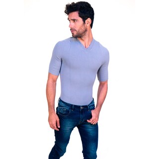 Foto 1 | Foto 1 | Camiseta Faja Cuello V con Mangas I Love Shape M4005 Gris para Hombre