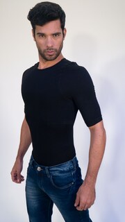 Foto 3 | Foto 3 | Camiseta Faja De Hombre Cuello Redondo Con Mangas Negra I Love Shape M4003 T Xg