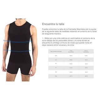 Foto 3 | Foto 3 | Camiseta Faja Sin Mangas I Love Shape M4004 Negra para Hombre