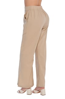 Foto 2 | Foto 2 | Pantalón Devendi color Beige Lino Ancho