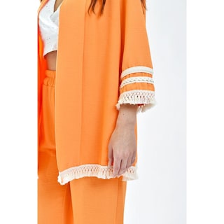 Foto 4 | Foto 4 | Conjunto de 2 Piezas Ribete Flecos Roman Fashion /Juvenil 0695-0696 Naranja