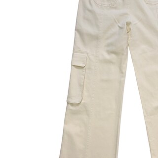 Foto 6 | Foto 6 | Pantalón Cargo con Cinturón Lc Blanco para Mujer