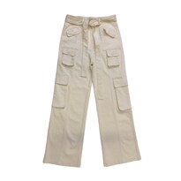 Pantalón Cargo con Cinturón Lc Blanco para Mujer