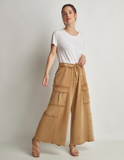 Foto 2 | Foto 2 | Pantalón Devendi Color Camel Wide Leg Stretch