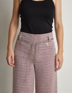 Foto 4 | Foto 4 | Pantalón Devendi Color Rosa Tweed Cinturón