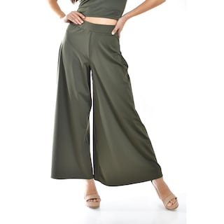 Foto 1 | Foto 1 | Pantalon Culotte Roman Fashion /juvenil, 2420 (verde Militar) Verde Oscuro