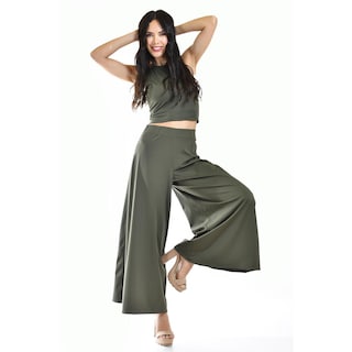 Foto 4 | Foto 4 | Pantalon Culotte Roman Fashion /juvenil, 2420 (verde Militar) Verde Oscuro
