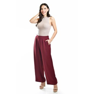 Foto 2 | Foto 2 | Pantalon De Pierna Ancha Roman Fashion / Juvenil, 9202 (vino) Vino