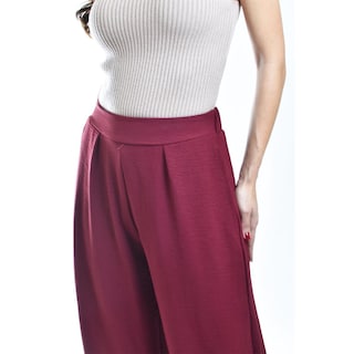 Foto 4 | Foto 4 | Pantalon De Pierna Ancha Roman Fashion / Juvenil, 9202 (vino) Vino
