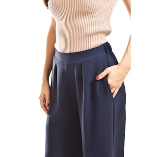 Foto 4 | Foto 4 | Pantalon De Pierna Ancha Roman Fashion / Juvenil, 9202 (azul Marino) Azul Marino